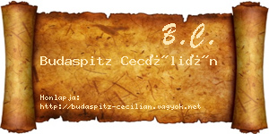 Budaspitz Cecílián névjegykártya